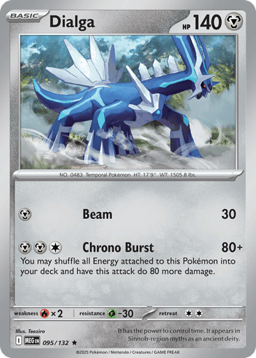 Dialga – Rare Holo – 095/132 – Mega Evolution