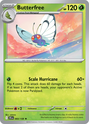 Butterfree – Rare Holo – 003/159 – Journey Together