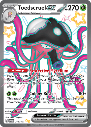 Toedscruel ex – Shiny Ultra Rare – 213/091 – Paldean Fates