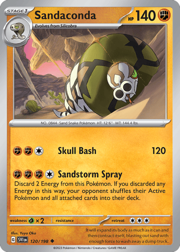 Sandaconda – Uncommon – 120/198 – Scarlet & Violet