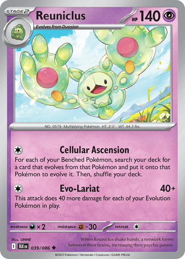 Reuniclus – Uncommon Master Ball Reverse Holo – 039/086 – Black Bolt