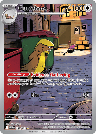 Gumshoos – Illustration Rare – 153/132 – Mega Evolution