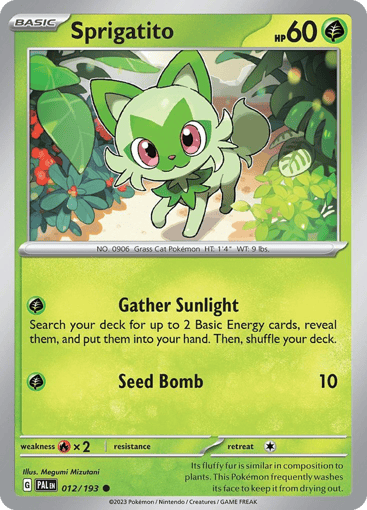 Sprigatito – Common – 012/193 – Paldea Evolved