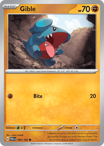 Gible – Common – 094/182 – Paradox Rift
