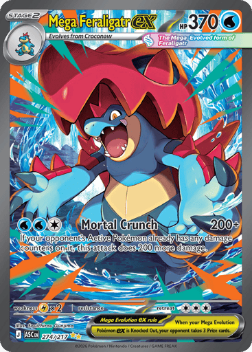 Mega Feraligatr ex – Special Illustration Rare – 274/217 – Ascended Heroes