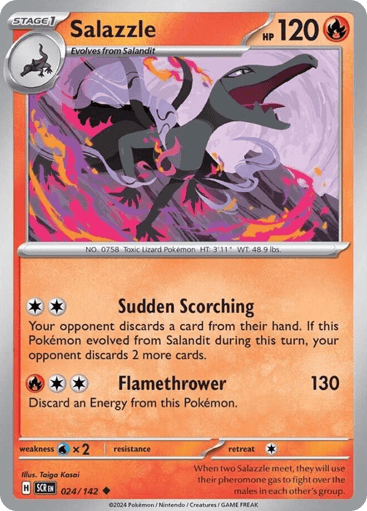 Salazzle – Uncommon Reverse Holo – 024/142 – Stellar Crown