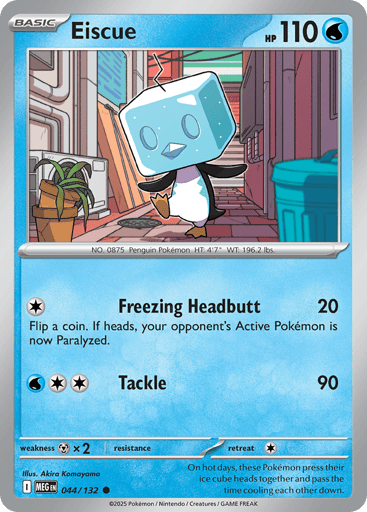 Eiscue – Common Reverse Holo – 044/132 – Mega Evolution