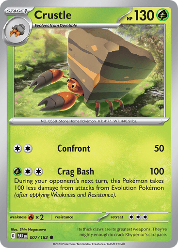 Crustle – Common Reverse Holo – 007/182 – Paradox Rift