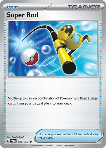 Super Rod – Common Reverse Holo – 188/193 – Paldea Evolved