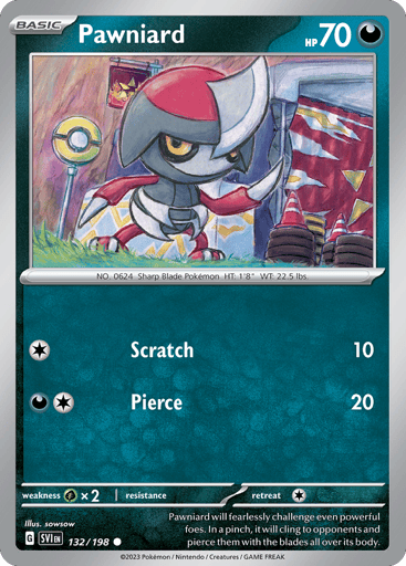 Pawniard – Common Reverse Holo – 132/198 – Scarlet & Violet