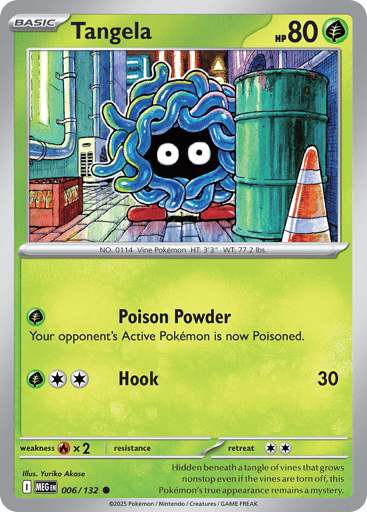 Tangela – Common Reverse Holo – 006/132 – Mega Evolution
