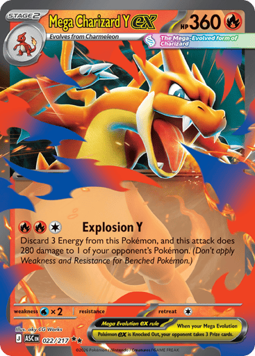 Mega Charizard Y ex – Double Rare – 022/217 – Ascended Heroes