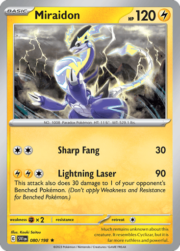 Miraidon – Rare Holo – 080/198 – Scarlet & Violet
