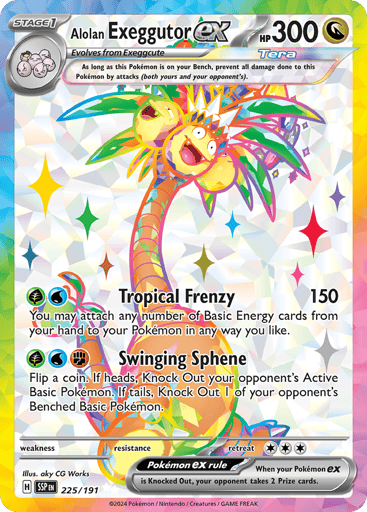 Alolan Exeggutor ex – Ultra Rare – 225/191 – Surging Sparks