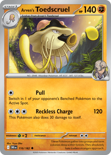 Arven’s Toedscruel – Uncommon – 110/182 – Destined Rivals