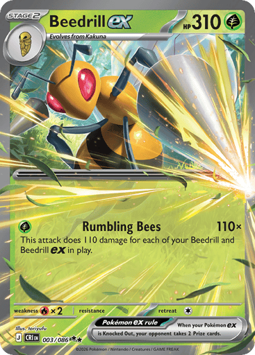 Beedrill ex – Double Rare – 003/086 – Chaos Rising