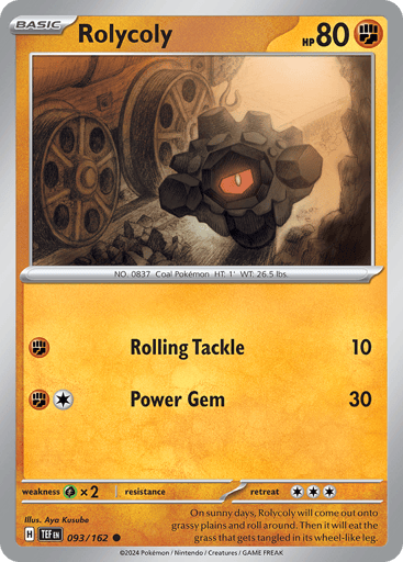 Rolycoly – Common Reverse Holo – 093/162 – Temporal Forces