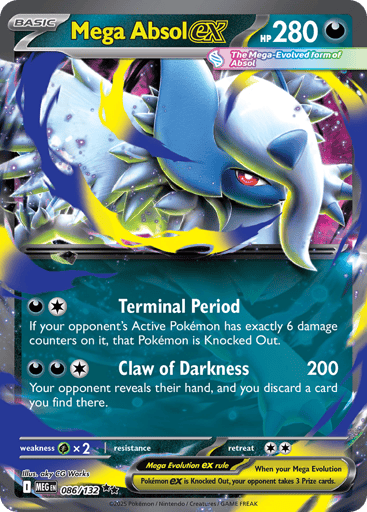 Mega Absol ex – Double Rare – 086/132 – Mega Evolution