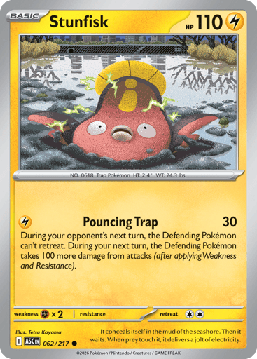 Stunfisk – Common – 062/217 – Ascended Heroes