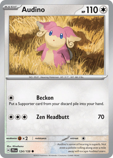 Audino – Common Reverse Holo – 124/159 – Journey Together