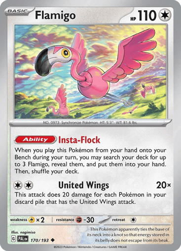 Flamigo – Uncommon – 170/193 – Paldea Evolved