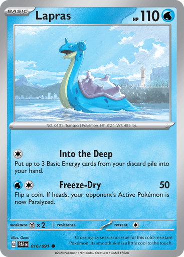 Lapras – Common – 016/091 – Paldean Fates