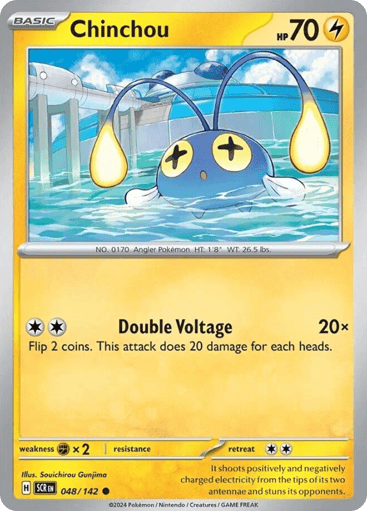Chinchou – Common Reverse Holo – 048/142 – Stellar Crown