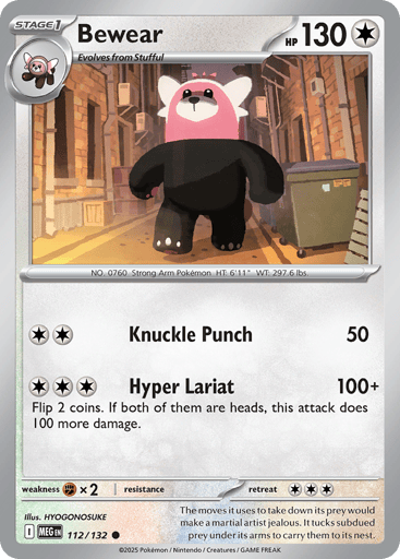 Bewear – Common – 112/132 – Mega Evolution