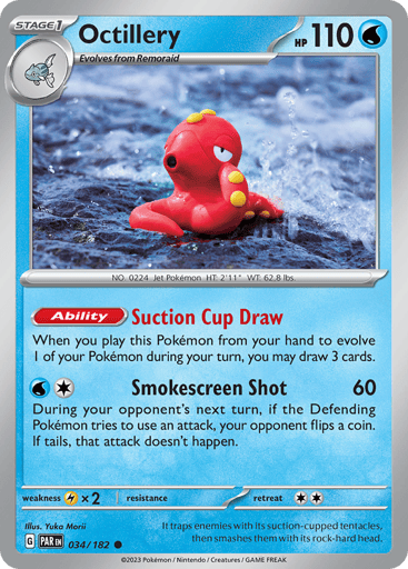 Octillery – Common Reverse Holo – 034/182 – Paradox Rift