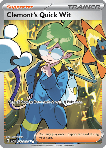 Clemont's Quick Wit – Ultra Rare – 229/191 – Surging Sparks