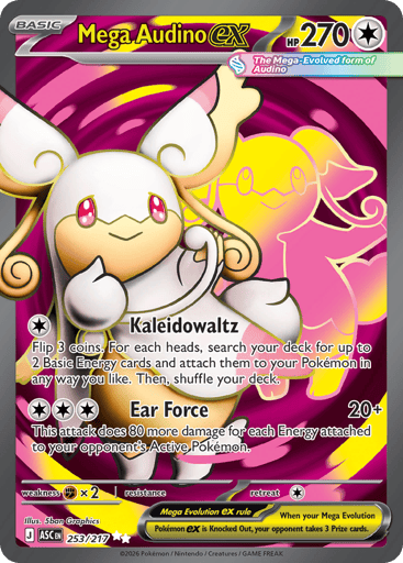 Mega Audino ex – Ultra Rare – 253/217 – Ascended Heroes