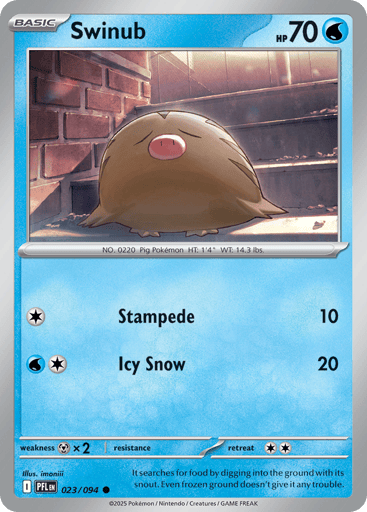 Swinub – Common Reverse Holo – 023/094 – Phantasmal Flames