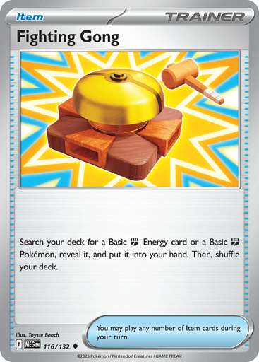 Fighting Gong – Uncommon Reverse Holo – 116/132 – Mega Evolution