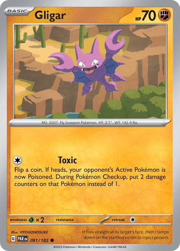 Gligar – Common Reverse Holo – 091/182 – Paradox Rift