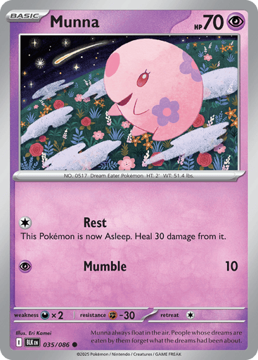 Munna – Common Reverse Holo – 035/086 – Black Bolt