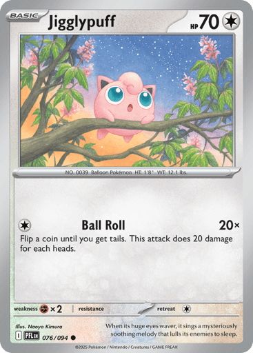 Jigglypuff – Common Reverse Holo – 076/094 – Phantasmal Flames