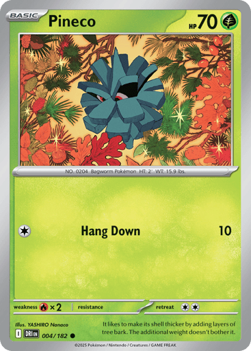 Pineco – Common Reverse Holo – 004/182 – Destined Rivals