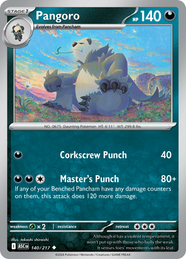 Pangoro – Uncommon – 140/217 – Ascended Heroes