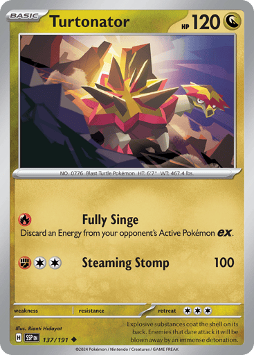 Turtonator – Uncommon Reverse Holo – 137/191 – Surging Sparks
