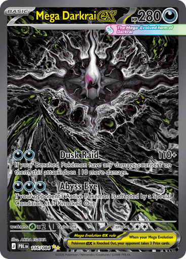 Mega Darkrai ex – Special Illustration Rare – 116/084 – Pitch Black