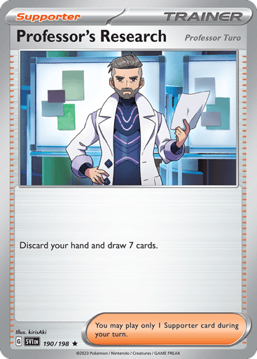 Professor's Research (Professor Turo) – Rare Reverse Holo – 190/198 – Scarlet & Violet