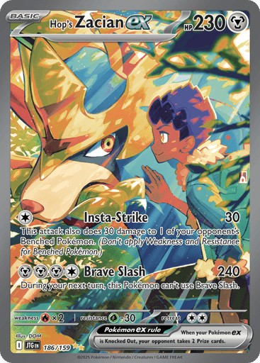 Hop’s Zacian ex – Special Illustration Rare – 186/159 – Journey Together