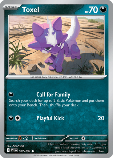 Toxel – Common Reverse Holo – 067/094 – Phantasmal Flames