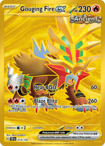 Gouging Fire ex – Hyper Rare – 214/162 – Temporal Forces