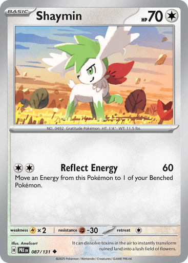 Shaymin – Uncommon Reverse Holo – 087/131 – Prismatic Evolutions