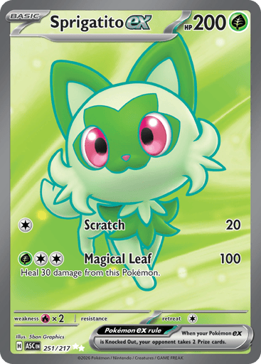 Sprigatito ex – Ultra Rare – 251/217 – Ascended Heroes
