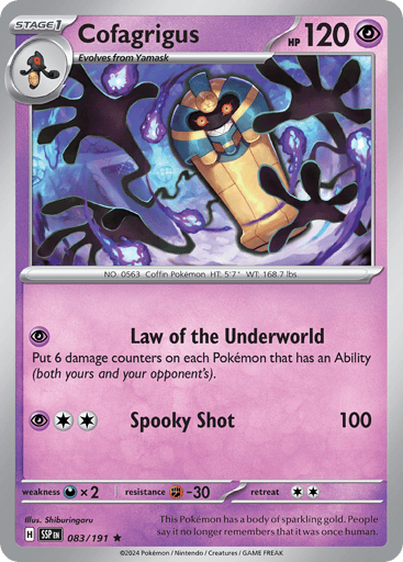 Cofagrigus – Rare Holo – 083/191 – Surging Sparks