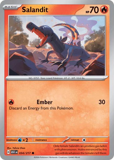 Salandit – Common Reverse Holo – 034/217 – Ascended Heroes
