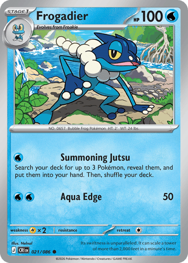 Frogadier – Common Reverse Holo – 021/086 – Chaos Rising