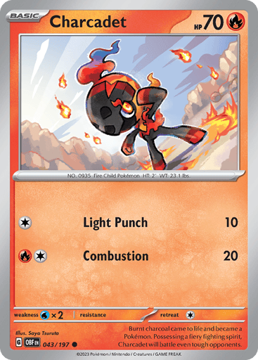 Charcadet – Common – 043/197 – Obsidian Flames